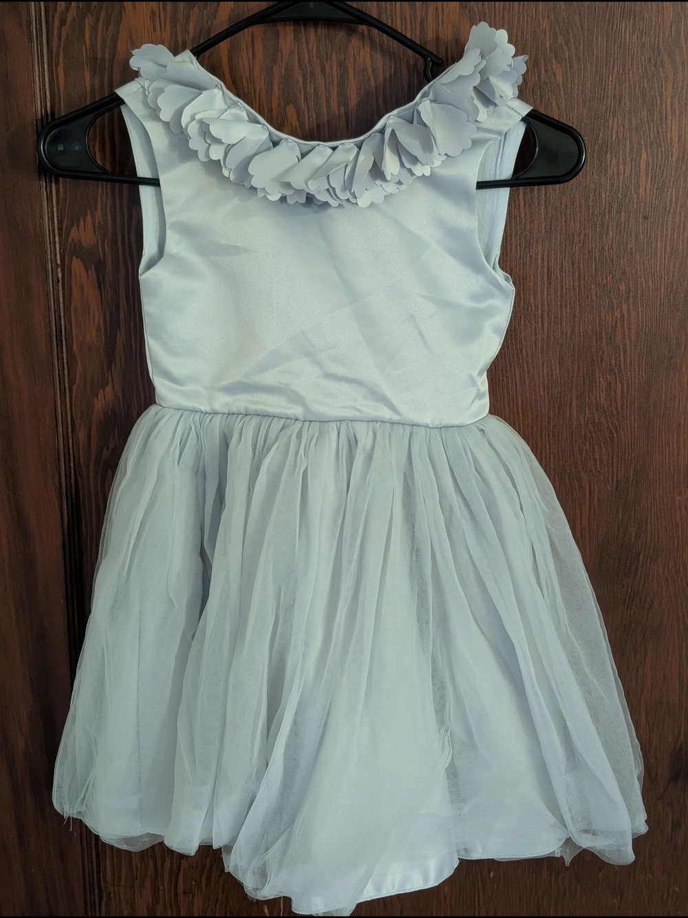 Sleeveless Light Gray Floral Collar Tulle Dress Trish Scully Angelcore Wedding